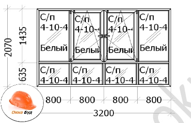 Остекление лоджии г.Киев ул. донца 2а секция 4 секция 4
